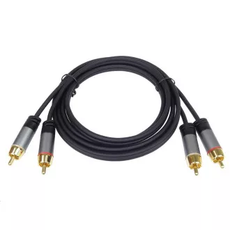 Kabel PREMIUMCORD, 2x CINCH-2x CINCH M/M, 5m