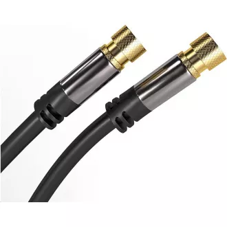 PREMIUMCORD kabel, satelitska antena F moški - F moški (135 dB) 4x zaščiten 5m