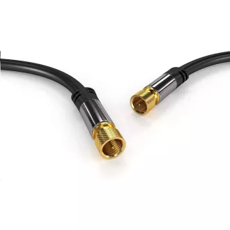 PREMIUMCORD kabel, satelitska antena F moški - F moški (135 dB) 4x zaščiten 5m