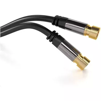 PREMIUMCORD kabel, satelitska antena F moški - F moški (135 dB) 4x zaščiten 5m