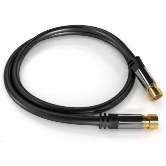 PREMIUMCORD kabel, satelitska antena F moški - F moški (135 dB) 4x zaščiten 5m