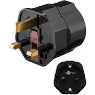 Goobay Potovalni adapter za britansko vtičnico in aparate s češkim vtičem in ozemljitvijo