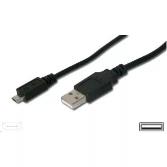 PREMIUMCORD Kabel USB 2.0 A-Micro B 0, 2 m (črn)