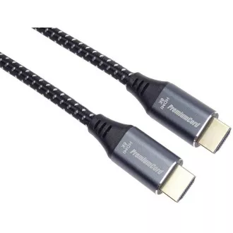 PREMIUMCORD HDMI 2.1 High Speed   Ethernet kabel 8K@60Hz, pozlačeni konektorji, 1, 5 m