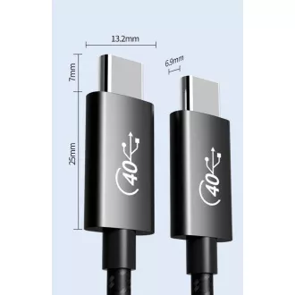 PREMIUMCORD USB4™ 40Gbps 8K@60Hz kabel Thunderbolt 3, 1 m