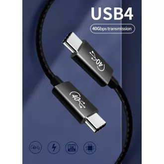 PREMIUMCORD USB4™ 40Gbps 8K@60Hz kabel Thunderbolt 3, 1 m