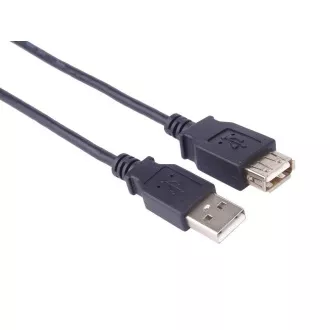 PremiumCord USB 2.0 podaljšek, A-A, 0, 5 m, črn