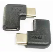 PremiumCord Adapter USB-C/male - C/female, upognjen za 90°