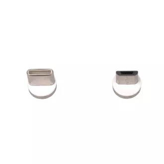 PremiumCord Magnetni polnilni in podatkovni kabel micro USB in USB-C, 1 m, srebrn