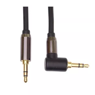 PremiumCord HQ zaščiten kabel stereo Jack 3,5 mm - Jack 3,5 mm 90° ukrivljen, 3 m PremiumCord HQ zaščiten kabel stereo Jack 3,5 mm - Jack 3,5 mm 90° ukrivljen, 3 m