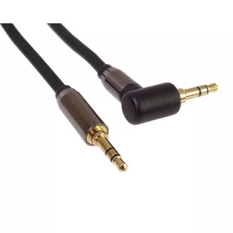 PremiumCord HQ zaščiten kabel stereo Jack 3,5 mm - Jack 3,5 mm 90° ukrivljen, 3 m PremiumCord HQ zaščiten kabel stereo Jack 3,5 mm - Jack 3,5 mm 90° ukrivljen, 3 m