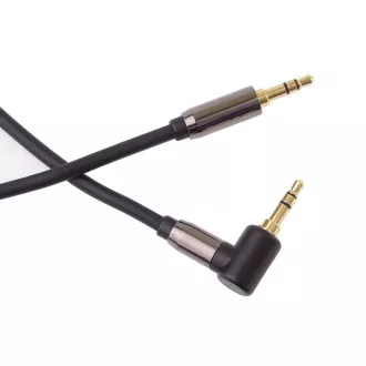 PremiumCord HQ zaščiten kabel stereo Jack 3,5 mm - Jack 3,5 mm 90° ukrivljen, 3 m PremiumCord HQ zaščiten kabel stereo Jack 3,5 mm - Jack 3,5 mm 90° ukrivljen, 3 m