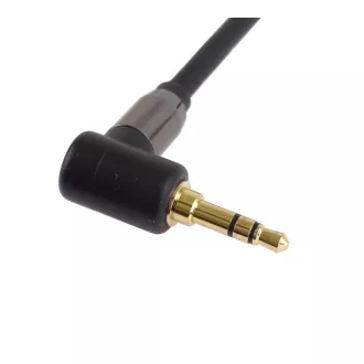 PremiumCord HQ zaščiten kabel stereo Jack 3,5 mm - Jack 3,5 mm 90° ukrivljen, 3 m PremiumCord HQ zaščiten kabel stereo Jack 3,5 mm - Jack 3,5 mm 90° ukrivljen, 3 m