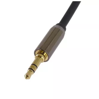 PremiumCord HQ zaščiten kabel stereo Jack 3,5 mm - Jack 3,5 mm 90° ukrivljen, 3 m PremiumCord HQ zaščiten kabel stereo Jack 3,5 mm - Jack 3,5 mm 90° ukrivljen, 3 m