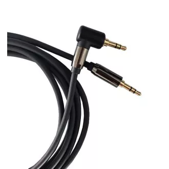 PremiumCord HQ zaščiten kabel stereo Jack 3,5 mm - Jack 3,5 mm 90° ukrivljen, 3 m PremiumCord HQ zaščiten kabel stereo Jack 3,5 mm - Jack 3,5 mm 90° ukrivljen, 3 m