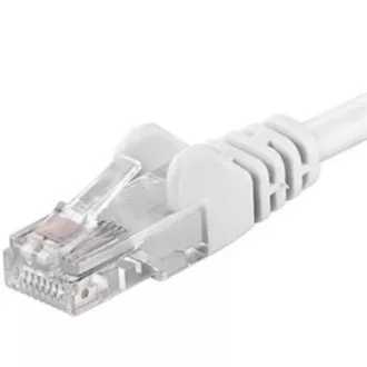 PremiumCord Povezovalni kabel UTP RJ45-RJ45 CAT6 0,5 m bele barve