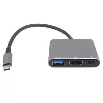 PremiumCord Adapter USB-C na HDMI   USB3.0   PD, ločljivost 4K in FULL HD 1080p