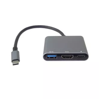 PremiumCord Adapter USB-C na HDMI   USB3.0   PD, ločljivost 4K in FULL HD 1080p