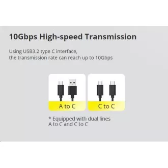 HIKSEMI Zunanji zaboj MDS1, ohišje M.2 SATA NVMe, do 2280, črno