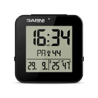 GARNI 138B - digitalna budilka s termometrom in higrometrom, črna GARNI 138B - digitalna budilka s termometrom in higrometrom, črna