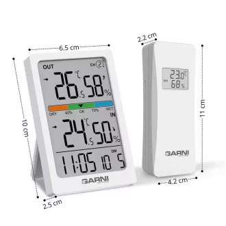 GARNI 155TH - Brezžični digitalni termometer z higrometrom