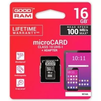 Kartica GOODRAM MicroSDHC 16 GB M1AA, UHS-I Class 10, U1   adapter