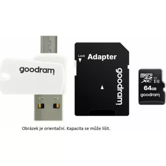 GOODRAM microSDHC kartica 32GB M1A4 Vse v enem (R:100/W:10 MB/s), UHS-I Class 10, U1   adapter   OTG bralnik kartic