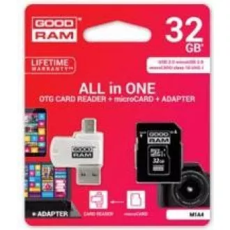 GOODRAM microSDHC kartica 32GB M1A4 Vse v enem (R:100/W:10 MB/s), UHS-I Class 10, U1   adapter   OTG bralnik kartic
