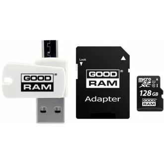 GOODRAM microSDXC kartica 128GB M1A4 Vse v enem (R:100/W:10 MB/s), UHS-I Class 10, U1   adapter   OTG bralnik kartic