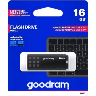 GOODRAM Flash disk 16 GB UME3, USB 3.0, črn