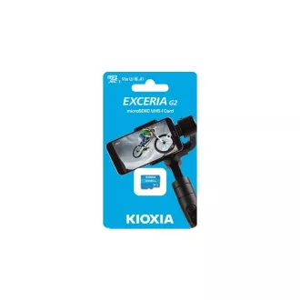 KIOXIA microSDXC kartica EXCERIA G2 128GB, UHS-I U3 V30, z adapterjem
