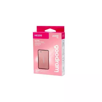 GOODRAM Zunanji SSD HX200 2TB, USB-C 3.2 Gen2x2, (R:1600/W:1500MB/s), roza GOODRAM Zunanji SSD HX200 2TB, USB-C 3.2 Gen2x2, (R:1600/W:1500MB/s), roza