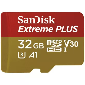 SanDisk MicroSDHC kartica 32 GB Extreme PLUS (10 MB/s, UHS-I V30, Rescue Pro Deluxe)   adapter