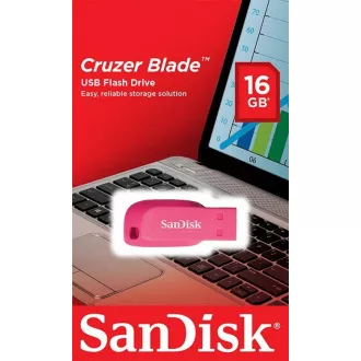 SanDisk Flash disk 16 GB Cruzer Blade, USB 2.0, roza