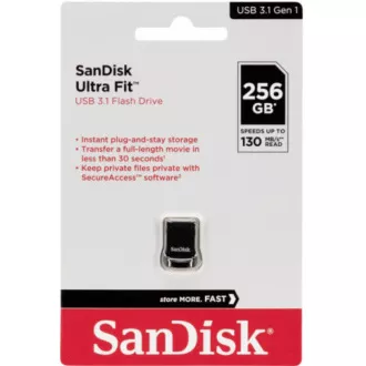 SanDisk Flash disk 256 GB Cruzer Ultra Fit, USB 3.1
