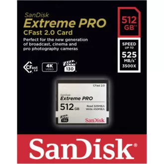 SanDisk CFAST 2.0 512 GB Extreme Pro (525 MB/s VPG130)