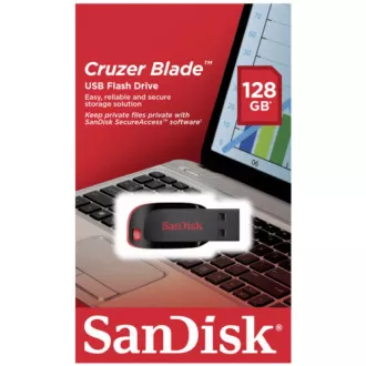 SanDisk Flash disk 128 GB Cruzer Blade, USB 2.0, črn