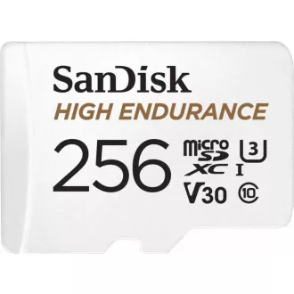 SanDisk MicroSDXC kartica 256 GB High Endurance (R:100/W:40 MB/s, Class 10, U3 V30)   adapter