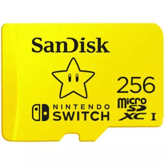SanDisk MicroSDXC kartica 256 GB za Nintendo Switch (R:100/W:90 MB/s, UHS-I, V30, U3, C10, A1) licenčni izdelek, Super Mario