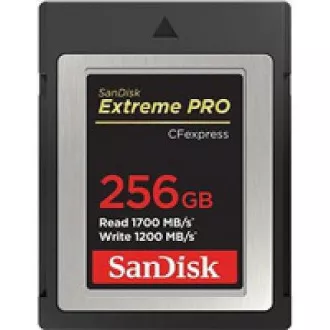 SanDisk Extreme Pro CFexpress kartica 256 GB, tip B, 1700 MB/s branje, 1200 MB/s pisanje SanDisk Extreme Pro CFexpress kartica 256 GB, tip B, 1700 MB/s branje, 1200 MB/s pisanje