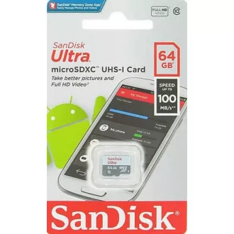 Sandisk MicroSDXC 64 GB Ultra (80 MB/s, razred 10 UHS-I, Android)