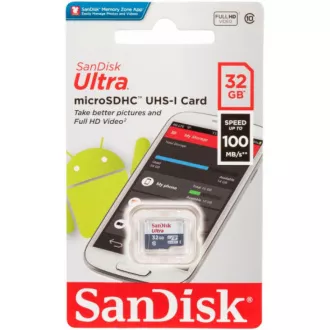 SanDisk MicroSDHC 32 GB Ultra (80 MB/s, razred 10 UHS-I, Android)