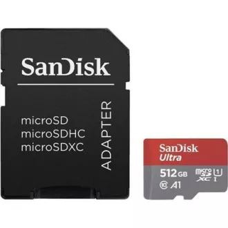SanDisk MicroSDXC kartica 512 GB Ultra (100 MB/s, razred 10, Android)   adapter