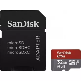 SanDisk MicroSDXC 32 GB Ultra (120 MB/s, A1 Class 10 UHS-I, Android)   adapter