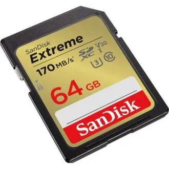 SanDisk SDXC kartica 64 GB Extreme (170 MB/s razreda 10, UHS-I U3 V30) SanDisk SDXC kartica 64 GB Extreme (170 MB/s razreda 10, UHS-I U3 V30)