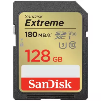 SanDiskova kartica SDXC 128 GB Extreme (180 MB/s razreda 10, UHS-I U3 V30)