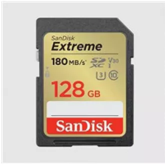SanDiskova kartica SDXC 128 GB Extreme (180 MB/s razreda 10, UHS-I U3 V30)