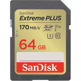 SanDisk SDXC kartica 64 GB Extreme PLUS (200 MB/s razreda 10, UHS-I U3 V30)