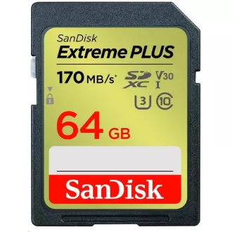 SanDisk SDXC kartica 64 GB Extreme PLUS (200 MB/s razreda 10, UHS-I U3 V30)
