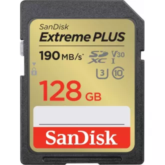 SanDisk SDXC kartica 128 GB Extreme PLUS (190 MB/s razreda 10, UHS-I U3 V30)